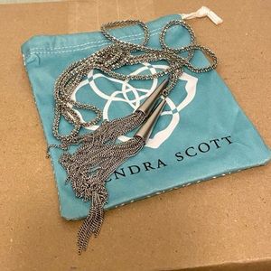 Kendra Scott Phara Lariat Necklace in Silver
